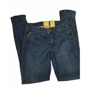 Marlow womens dark wash low rise skinny jeans, size 26